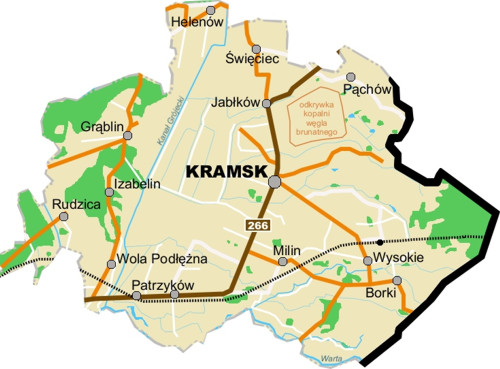 Mapa Gminy Kramsk