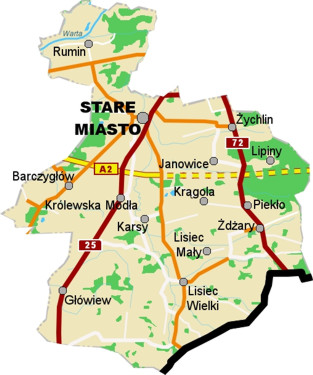 Mapa Gminy Stare Miasto