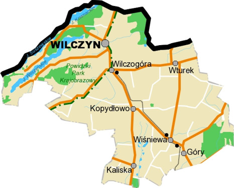 Mapa Gminy Wilczyn