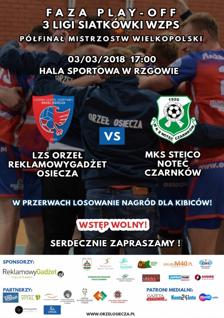 Zaproszenie na mecz LZC Orzeł Osiecza