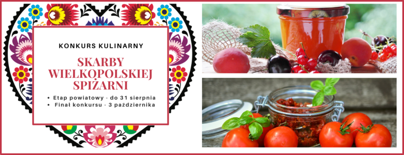 Grafika promująca konkurs kulinarny "Skarby wielkopolskiej spiżarni"