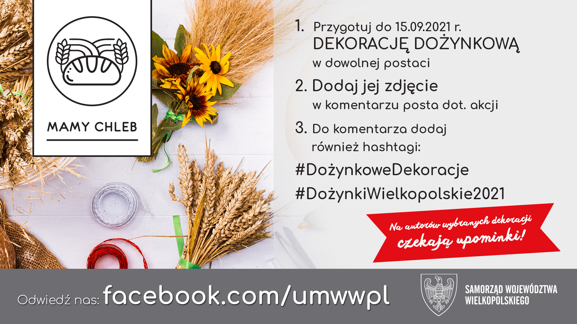 grafika promująca internetową odsłonę Dożynek Wielkopolskich
