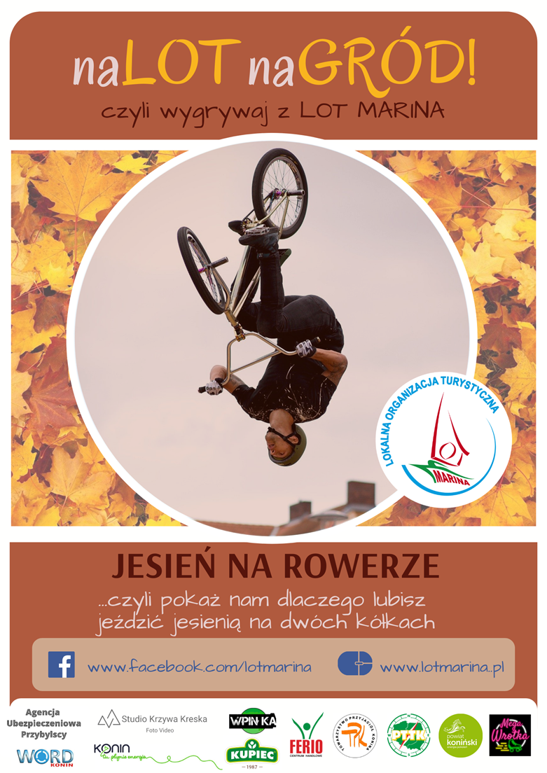 Plakat promujący akcję „Jesień na rowerze – przekonaj nieprzekonanego”