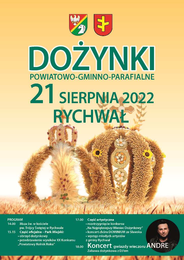 Plakat na Dożynki Powiatowo-Gminno-Parafialne w Rychwale