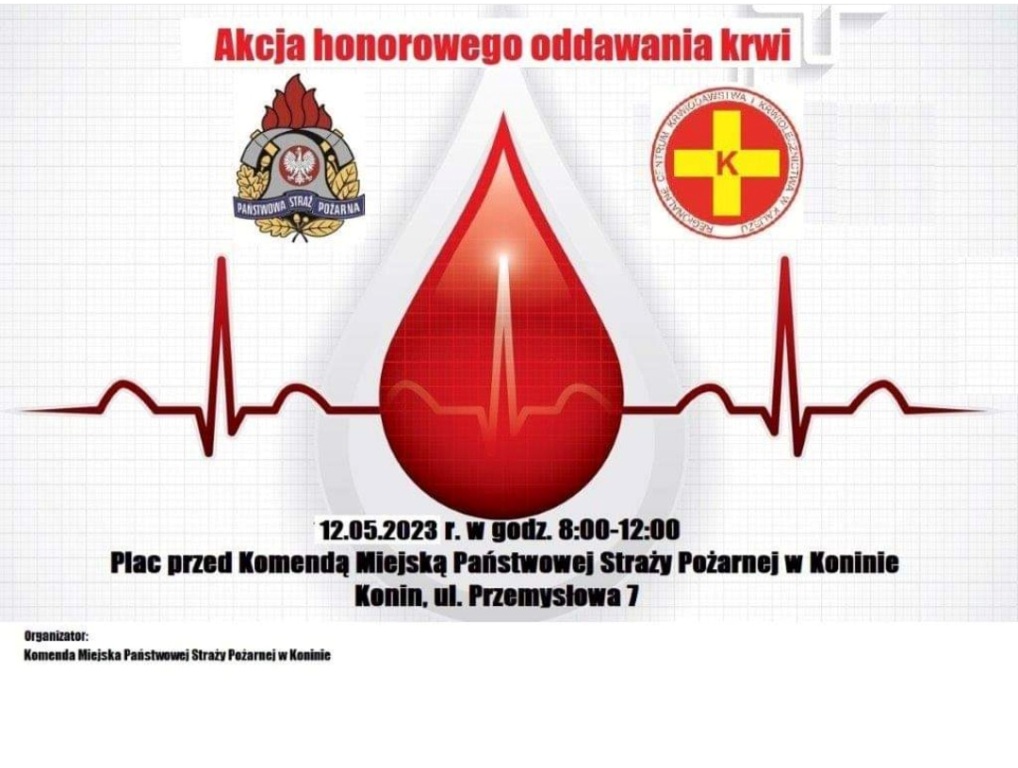 Akcja honorowego oddawania krwi - plakat