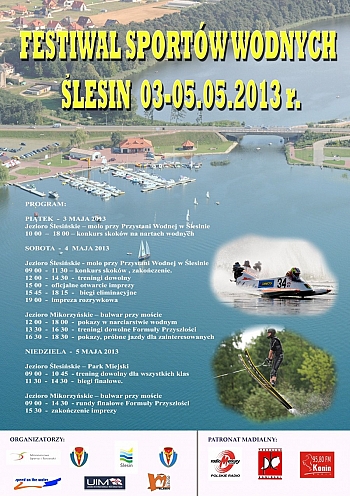 Plakat I Festiwal Sportów Wodnych