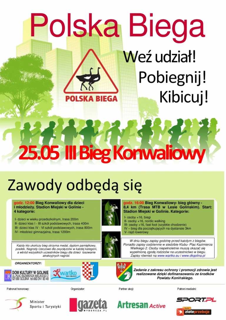 Plakat - III Bieg Konwaliowy