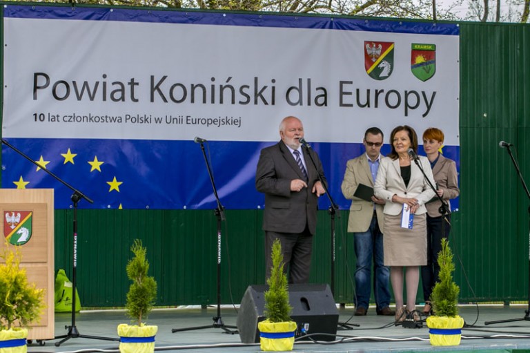 Gospodarze eurofestynu Małgorzata Waszak - Starosta Koniński oraz Józef Drop - Wójt Gminy Kramsk