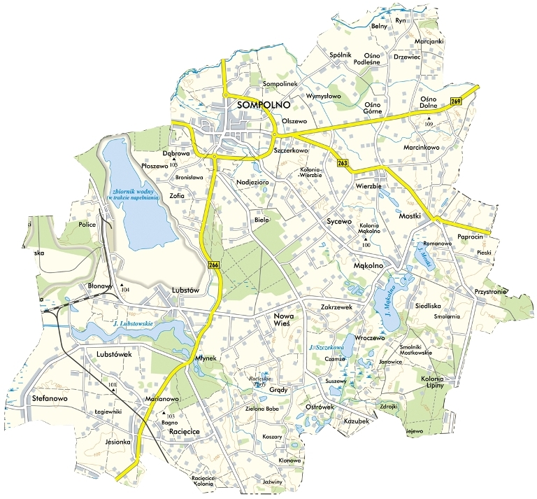 Mapa Miasta i Gminy Sompolno
